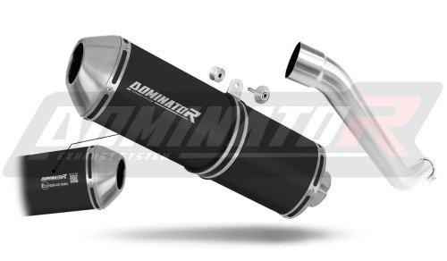 Auspuff Schalldämpfer DOMINATOR homologiert OVR schwarz passend für Kawasaki Z750 2004  2006
