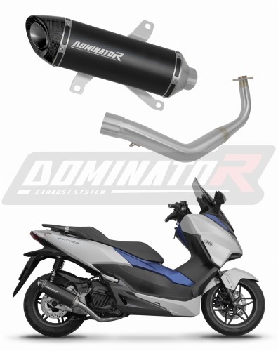 komplette Auspuffanlage mit Schalldämpfer DOMINATOR Full System HP8 schwarz passend für Honda NSS 125 FORZA 2017  2020