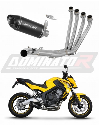 komplette Auspuffanlage mit Schalldämpfer DOMINATOR Full System HP8 schwarz passend für Honda CB 650 F 2014  2018