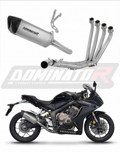 complete exhaust system with muffler DOMINATOR Full System titanium HP6 fits to Honda CB 650 R 2019  2023