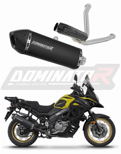 Suzuki DL 650 V-Strom 2017 - 2025 EXHAUST Muffler Auspuff Sportauspuff Silencer Echappement Silencieux Scarico Scarichi Escape Wydech Tłumik HP7 BLACK Dominator Exhaust System x