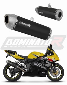 Suzuki GSXR 750 K1-K5 2001 - 2005 Schalldämpfer Auspuff S6 SCHWARZ + dB killer
