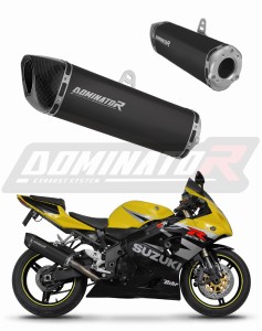 Suzuki GSXR 600 K1-K5 2001 - 2005 Schalldämpfer Auspuff HP6 SCHWARZ + dB killer