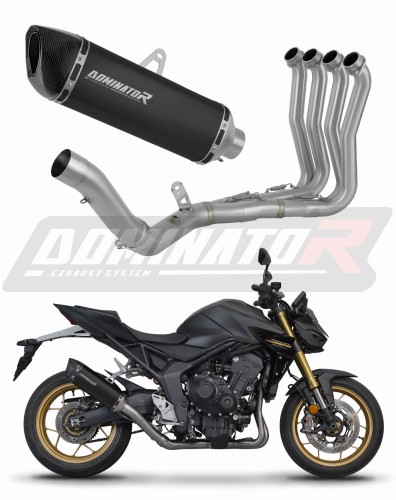 Honda CB 1000 Hornet SP 2025 Collector Manifold Full Exhaust System Muffler Auspuff Sportauspuff Silencer Echappement Silencieux Scarico Scarichi Escape Wydech Tłumik HP6 BLACK Dominator Exhaust System x