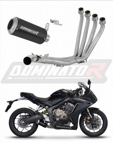 Honda CB 650R 2019 - 2023 Full  Exhaust System Muffler Auspuff Sportauspuff Silencer Echappement Silencieux Scarico Scarichi Escape Collector Manifold Wydech Tłumik GP BLACK DOMINATOR EXHAUST SYSTEM x