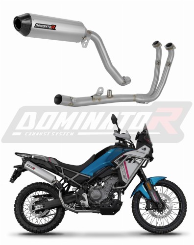 CF MOTO 450 MT 2025 Collector Manifold Full Exhaust System Muffler Auspuff Sportauspuff Silencer Echappement Silencieux Scarico Scarichi Escape Wydech Tłumik MX2 Dominator Exhaust System