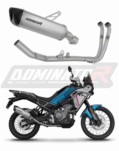 CF MOTO 450 MT 2025 Collector Manifold Full Exhaust System Muffler Auspuff Sportauspuff Silencer Echappement Silencieux Scarico Scarichi Escape Wydech Tłumik HP6 Titanium Dominator Exhaust System