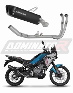 CF MOTO 450 MT 2024 - 2025 (Euro 5+) Full Exhaust System Collector Silencer HP6 BLACK + dB killer