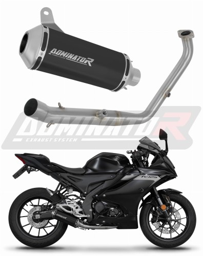 complete exhaust system with muffler DOMINATOR Full System OV G2 BLACK fits to Yamaha YZF R125 2024  2025