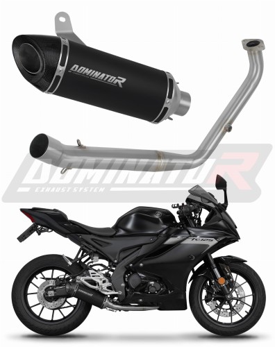 komplette Auspuffanlage mit Schalldämpfer DOMINATOR Full System HP8 schwarz passend für Yamaha YZF R125 2021  2024