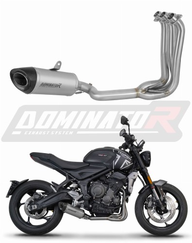 kompletny układ wydechowy z tłumikiem DOMINATOR Full System Tytanowy HP8 pasujący do motocykla Triumph Trident 660 2021 - 2024