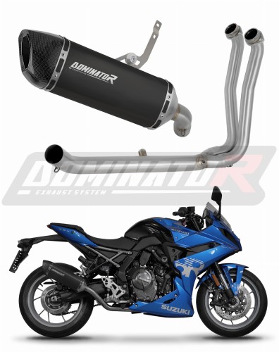 Suzuki GSX-8R 2023 2025 Full System Motorcycle Muffler Auspuff Sportauspuff Silencer Echappement Silencieux Scarico Scarichi Escape Wydech Tłumik HP6 Black Dominator Exhaust System x