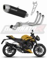 Triumph Street Triple 765 S R RS 2023 2024 Full System Motorcycle Muffler Auspuff Sportauspuff Silencer Echappement Silencieux Scarico Scarichi Escape Wydech Tłumik S6 Black Noir Negro Nero Dominator Exhaust System x