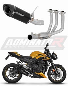 Triumph Street Triple 765 RS 2024 - 2025 Full Exhaust System Collector Silencer HP8 SCHWARZ + dB killer