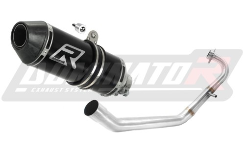 komplette Auspuffanlage mit Schalldämpfer DOMINATOR Full System HP3 schwarz passend für Yamaha YZF R125 2008  2013 2