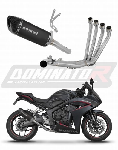 complete exhaust system with muffler DOMINATOR Full System HP6 BLACK fits to Honda CB 650 R / EClutch 2024  2025 6