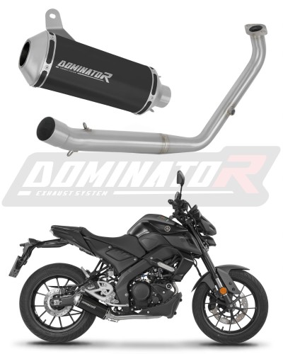 komplette Auspuffanlage mit Schalldämpfer DOMINATOR Full System OV G2 schwarz passend für Yamaha MT 125 2021  2024