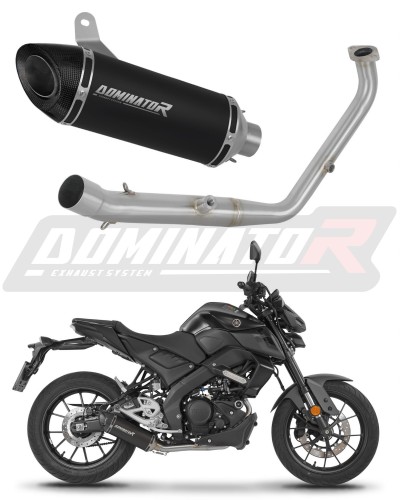komplette Auspuffanlage mit Schalldämpfer DOMINATOR Full System HP8 schwarz passend für Yamaha MT 125 2024  2026