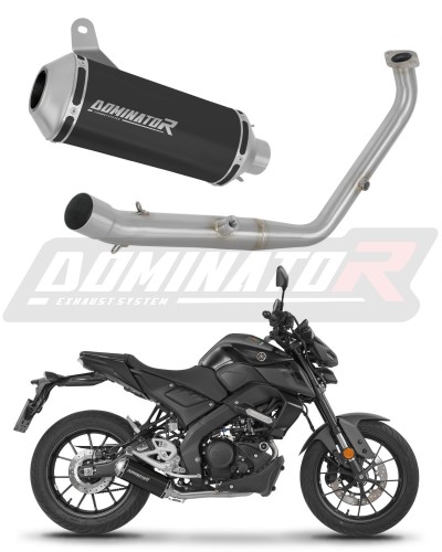 complete exhaust system with muffler DOMINATOR Full System OV G2 BLACK fits to Yamaha MT 125 2024  2026