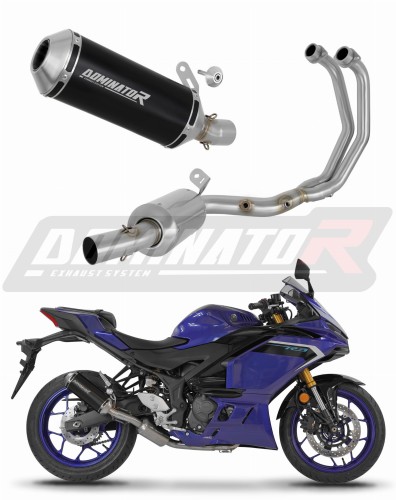komplette Auspuffanlage mit Schalldämpfer DOMINATOR Full System OV G2 schwarz passend für Yamaha YZFR3 2025  2026