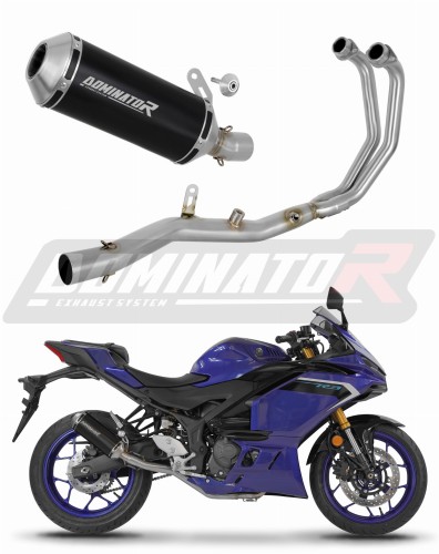 complete exhaust system with muffler DOMINATOR Full System OV G2 BLACK fits to Yamaha YZFR3 2025  2026