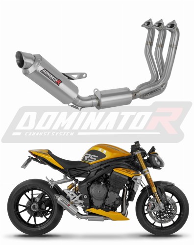 komplette Auspuffanlage mit Schalldämpfer DOMINATOR Full System GPF passend für Triumph Speed Triple 1200 RS / RR 2021  2024