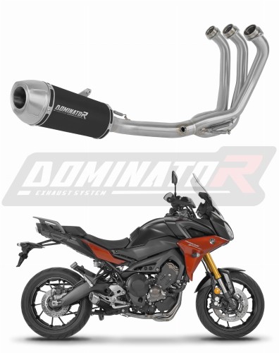 komplette Auspuffanlage mit Schalldämpfer DOMINATOR Full System S3 schwarz passend für Yamaha MT 09 Tracer 900 / GT 2015  2020