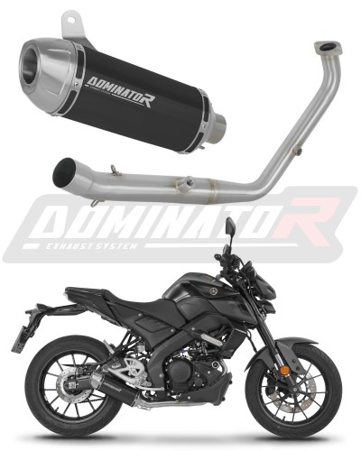 komplette Auspuffanlage mit Schalldämpfer DOMINATOR Full System S3 schwarz passend für Yamaha MT 125 2024  2026