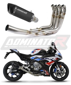BMW M1000RR 2020 - 2024 Full Exhaust System Collector Silencer HP6 BLACK + dB killer medium