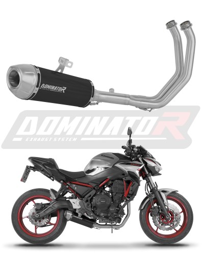 complete exhaust system with muffler DOMINATOR Full System S3 BLACK fits to Kawasaki Z650 2023  2026