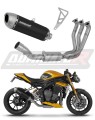 komplette Auspuffanlage mit Schalldämpfer DOMINATOR Full System S6 schwarz passend für Triumph Speed Triple 1200 RS / RR 2021  2024