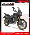 complete exhaust system with muffler DOMINATOR Full System HP6 BLACK fits to Rieju Aventura 500 2023  2026 6