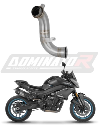 decat Mittelschalldämpfer DOMINATOR Mid pipe passend für das Motorrad CF MOTO 800 NK 2023 2026